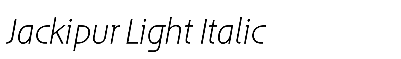 Jackipur Light Italic